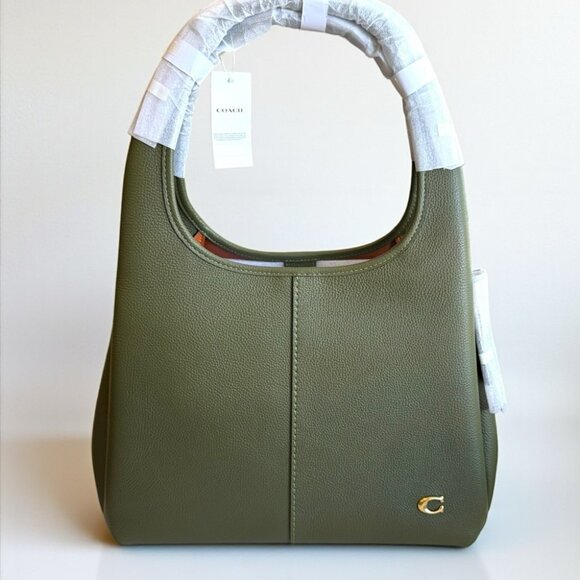 Coach Large Lana Shoulder Bag Olive Green with Gold Hardware - Picture 5 of 14